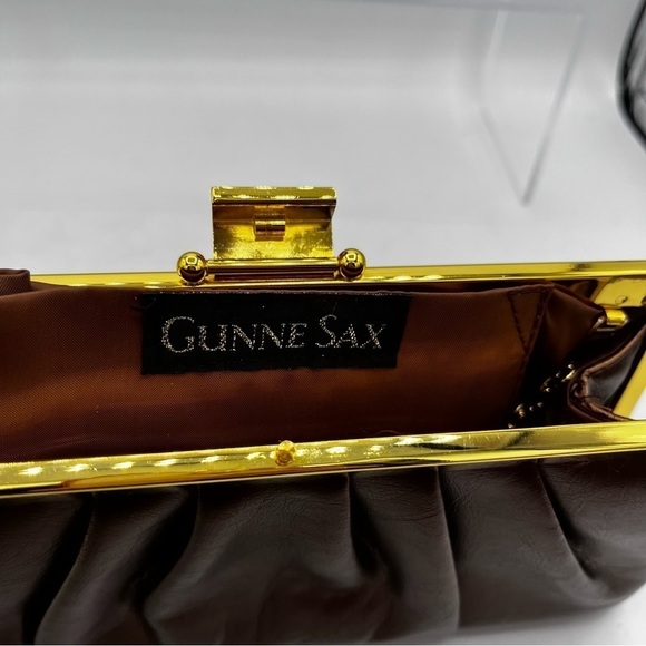 GUNNE SAX Clutch & Chain Bronze Gold Hardware Formal Prom Wedding - Picture 11 of 11